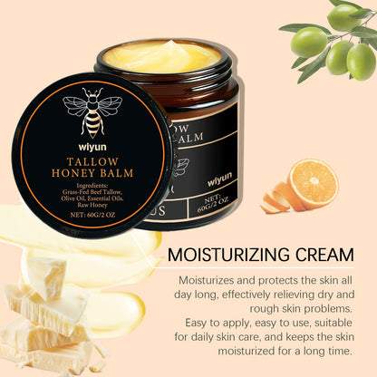 ⏳LAST DAY 🔥Organic Grass-Fed Beef Tallow Balm with Raw Honey