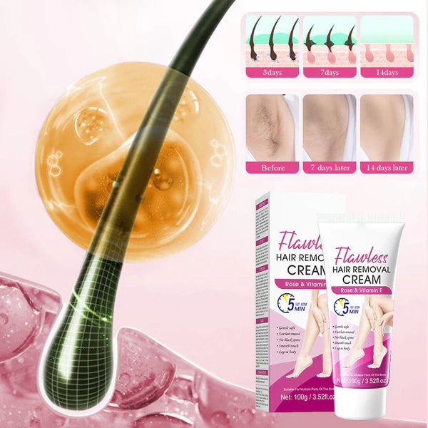 🎁LAST DAY-BUY2 GET 1 FREE🎁Flawless & Gentle Hair Removal Cream